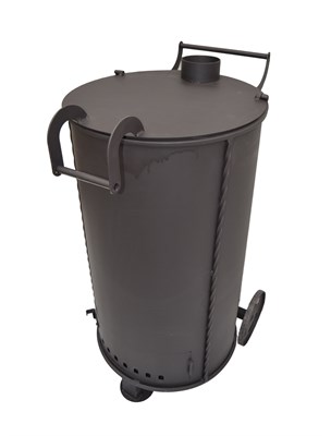 Бочка для сжигания мусора Круглая - Большая с колосником. (1,5 мм. сталь) - фото 13245