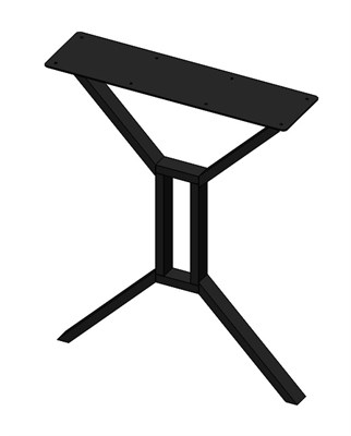 Подстолье для стола из металла 40х20 мм. Опора с пластиной в стиле Лофт G-16 720 х 590 мм. (1 шт.) - фото 13450