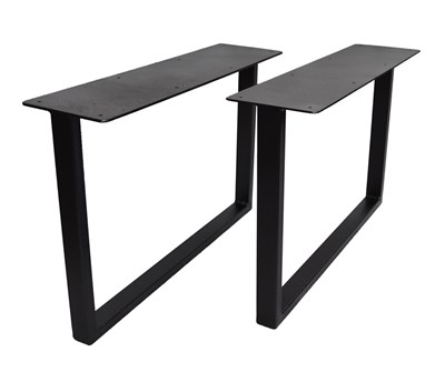 Подстолье для журнального стола из металла 60х30 мм. с пластиной в стиле Лофт G-5 400 х 590 мм. - фото 15583