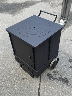 Печь под казан квадратная 3 мм. с кольцами 5 мм. и трубой нерж. 500 х 500 мм. 3271 - фото 19546