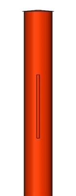 Столб с усами 40 диаметр. 2,3 метра грунтованный - фото 8414