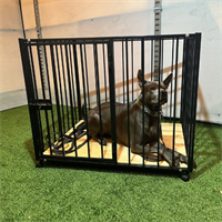 Клетка для собаки, стационарная, передвижная, усиленная 1040х830х800 мм. 3132