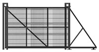 Откатные ворота с сеткой Гиттер 1,9 х 4 метра