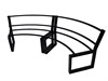 Садовая Скамейка малая Радиусная Полукруглая-Спинка наружная 2620
