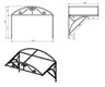 Козырек над крыльцом усиленный. Арочный 1,5 метра. Ажурный G-1 2629