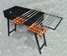 Мангал складной МС 700, металл 5 мм., с выдвижной полкой. 2794