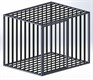 Клетка для собаки, стационарная, передвижная, усиленная 1040х830х800 мм. 3132