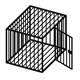 Клетка для собаки, стационарная, передвижная, усиленная 1040х830х800 мм. 3132