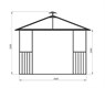 Беседка садовая квадратная "Премиум - Лофт" 3 х 3 метра 2544