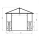 Беседка садовая квадратная "Премиум - Ажурная" 3 х 3 метра 3144