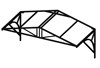 Козырек над крыльцом усиленный. Домиком 2,5 метра. Классик G-4 3220