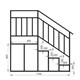 Лестница к дому 4 ступени с площадкой и перилами Лофт 3232