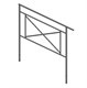 Перила металлическое "Лофт-крестиком" к крыльцу 3 ступени 3242