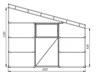 Теплица Пристенная-Прямая 3 х 4 метра 3126