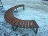 Садовая Скамейка Радиусная Полукруглая-Спинка Внутренняя большая 2197