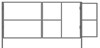 Каркас Ворот 4 метра шириной со встроенной калиткой 2360