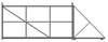 Откатные ворота Каркас Эконом 1,9 х 4 метра 2391