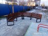 Садовая Скамейка Радиусная Полукруглая-Спинка прямая наружная большая 2196