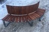 Садовая Скамейка Радиусная Полукруглая-Спинка прямая наружная большая 2196
